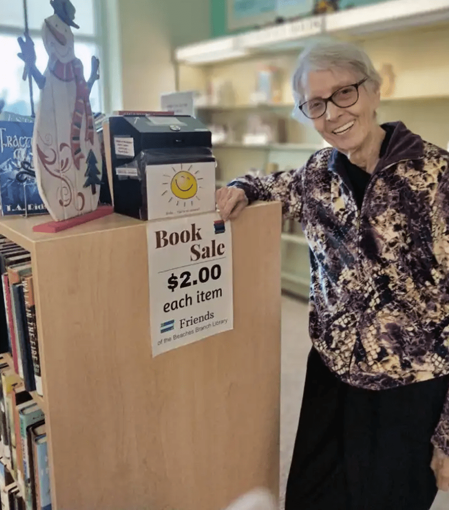 Wendy at the beaches library